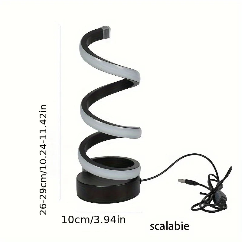 Spiral LED Table Lamp Touch Control