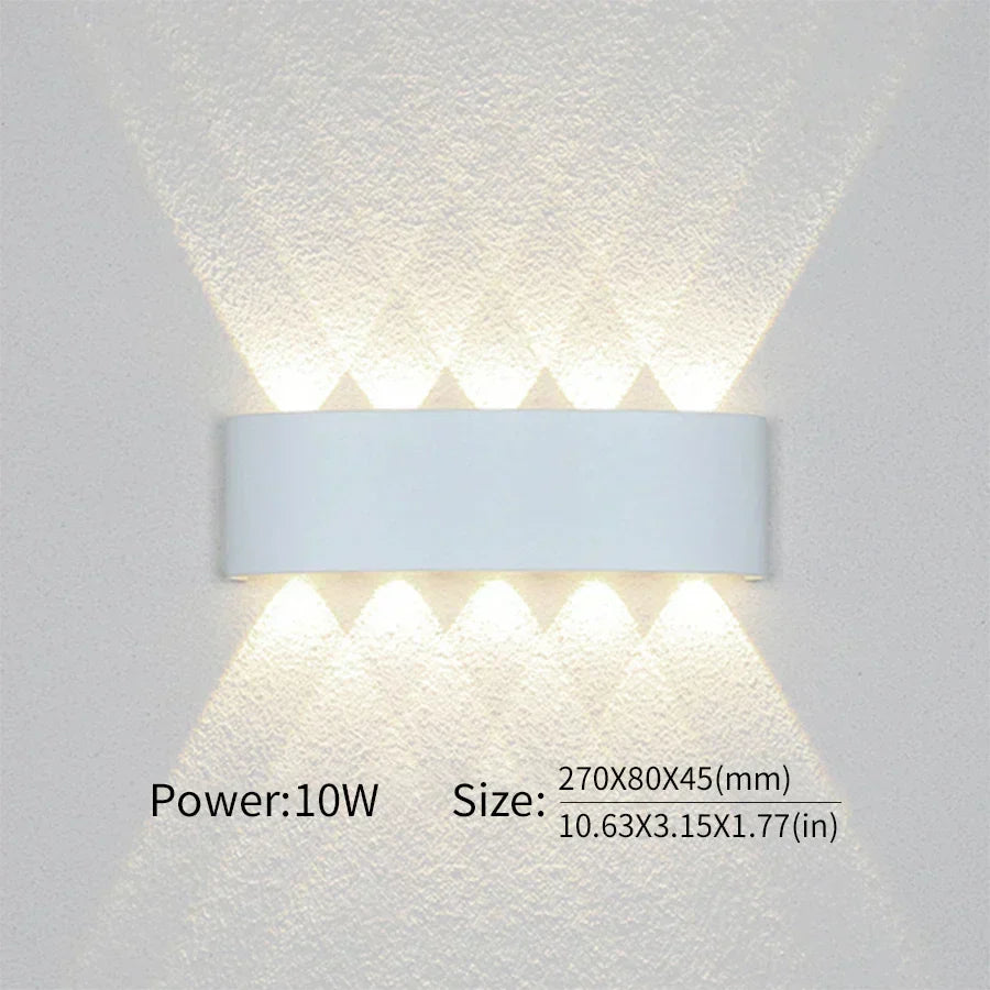 Minimalist LED Wall Sconce for Indoor and Outdoor Use | Up-and-Down Beam Light Fixture in Three Tones