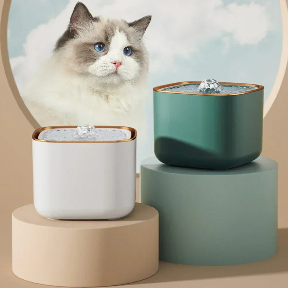 Ultra Quiet Cat Water Fountain with a 3 Liter Tank | Adjustable Flow Rate and USB Power | BPA and Phthalate Free
