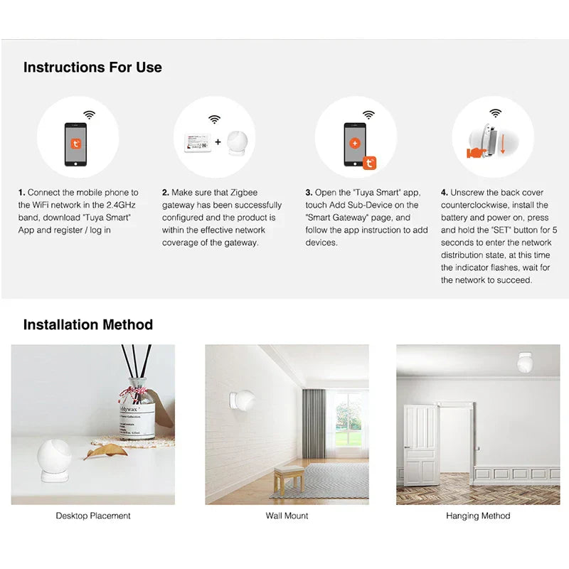 Zigbee PIR Motion Sensor