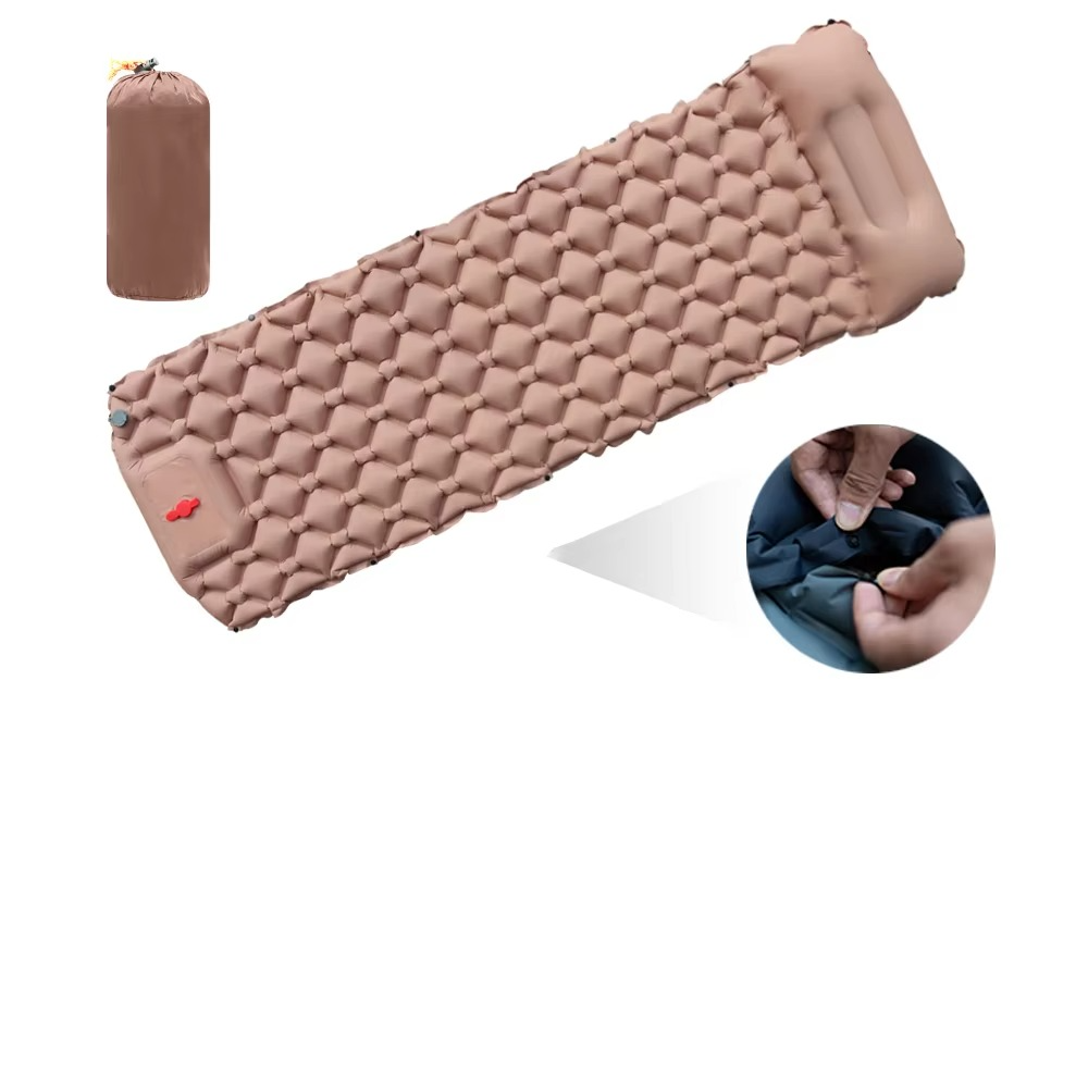 Inflatable Camping Sleeping Pad with Pillow