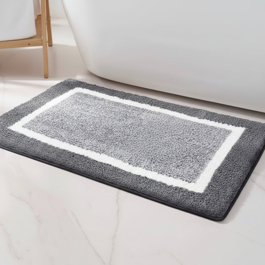BATHBLISS – Soft Non-Slip Microfiber Bath Mat for Bathroom & Living Room