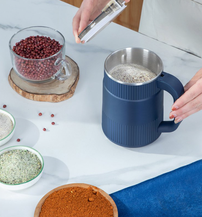 Electric Grain Mill for Flour, Seeds, Spices and Coffee Beans | Kitchen Cooking Tools with One-Touch Grinding