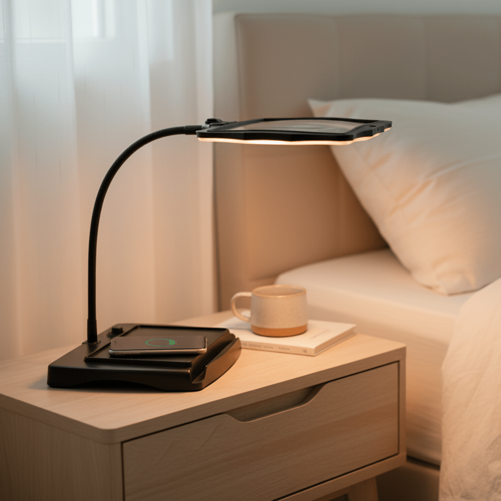 HANDWERK LUX - Table magnifier with LED for precise work and clear details - Black