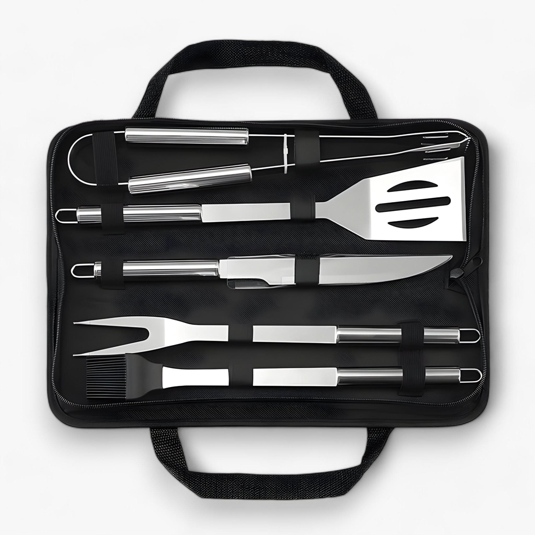 Stainless Steel BBQ Tool Set with Carry Case