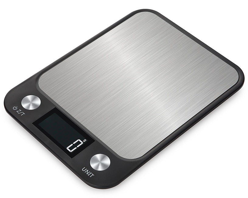 Digital Food Scale with a Sealed Waterproof Body | Kitchen Gadgets with Tare, Four Units and a Backlit Display | Three Capacities