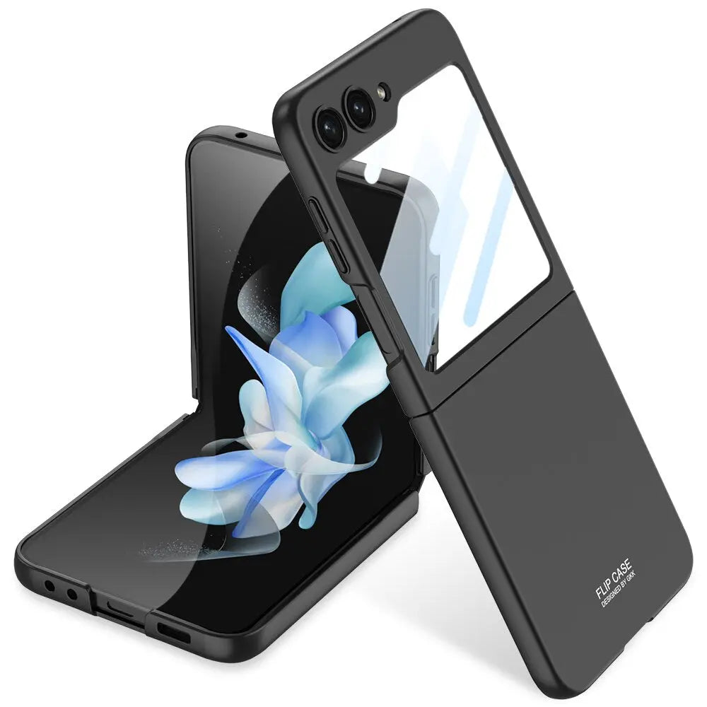 Ultra Thin Matte Phone Case for Galaxy Z Flip 5 | Fingerprint Resistant Shell with Built In Cover Screen Film
