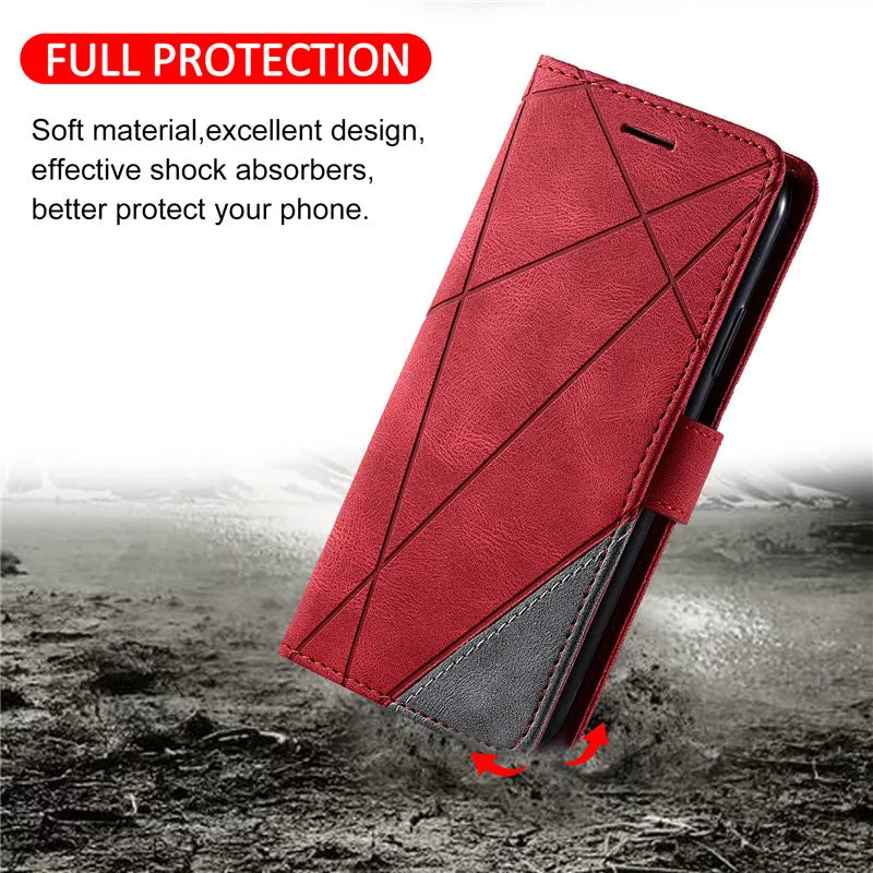 Wallet Phone Case for Samsung Galaxy A Series | PU Leather Flip Cover with Card Slots and Magnetic Closure | Stand Function