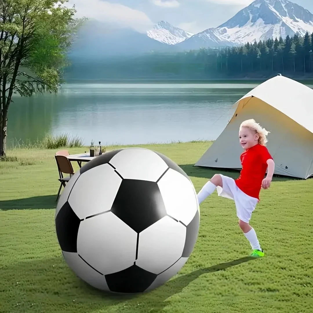 Inflatable Giant Soccer Ball | 5 Sizes: 9-21.5cm | Durable PVC Outdoor Play for Gardens, Parks & Beach Parties