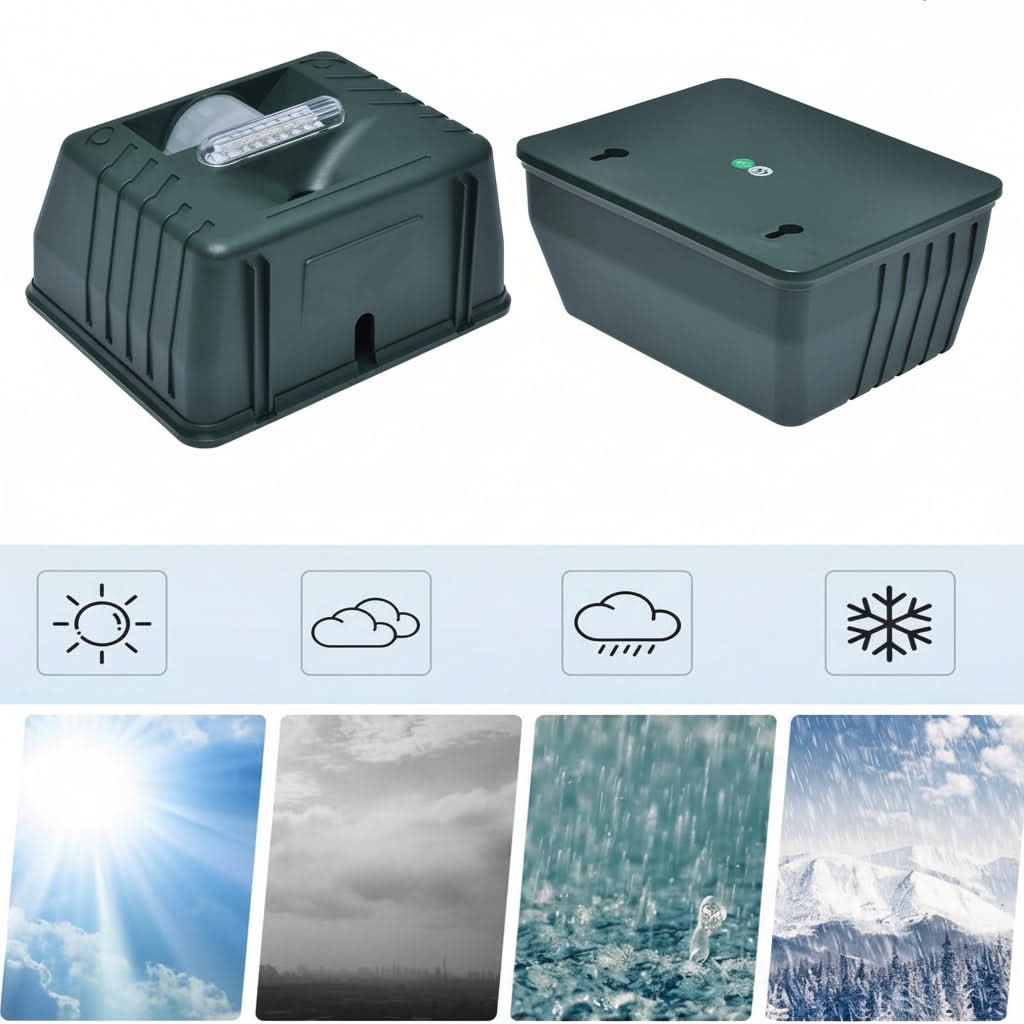 Ultrasonic Bird Repeller Device | Weather-Resistant ABS, Battery or Solar | Deterrent for Pigeons, Woodpeckers & Gardens