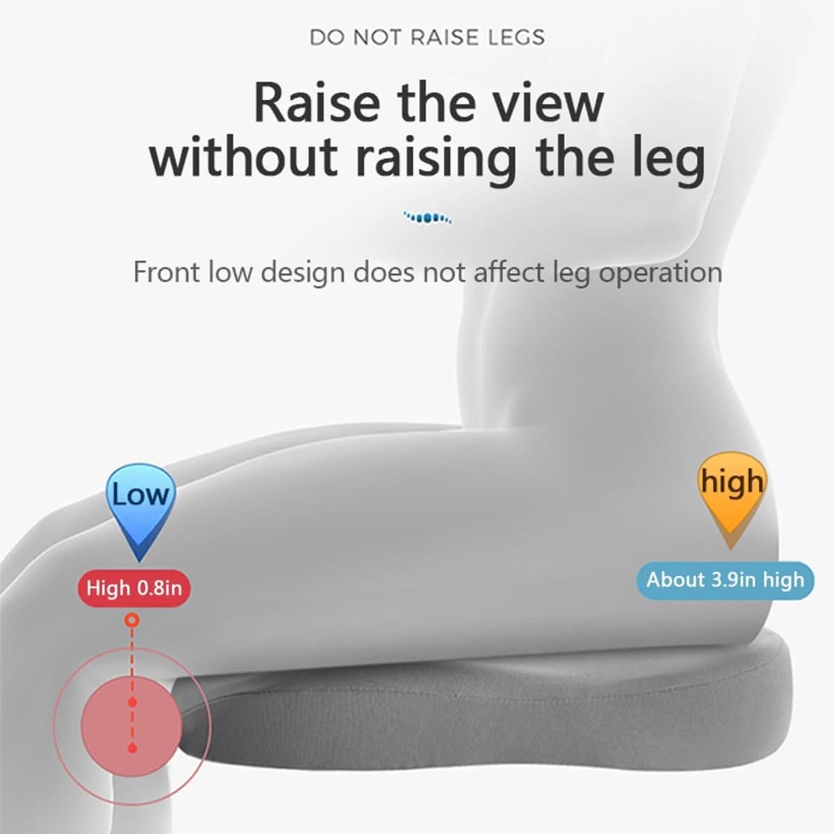 Ergonomic Memory Foam Car Seat Cushion | Black, Brown, Pink, Blue or Gray | Non-Slip Posture Support for Drivers