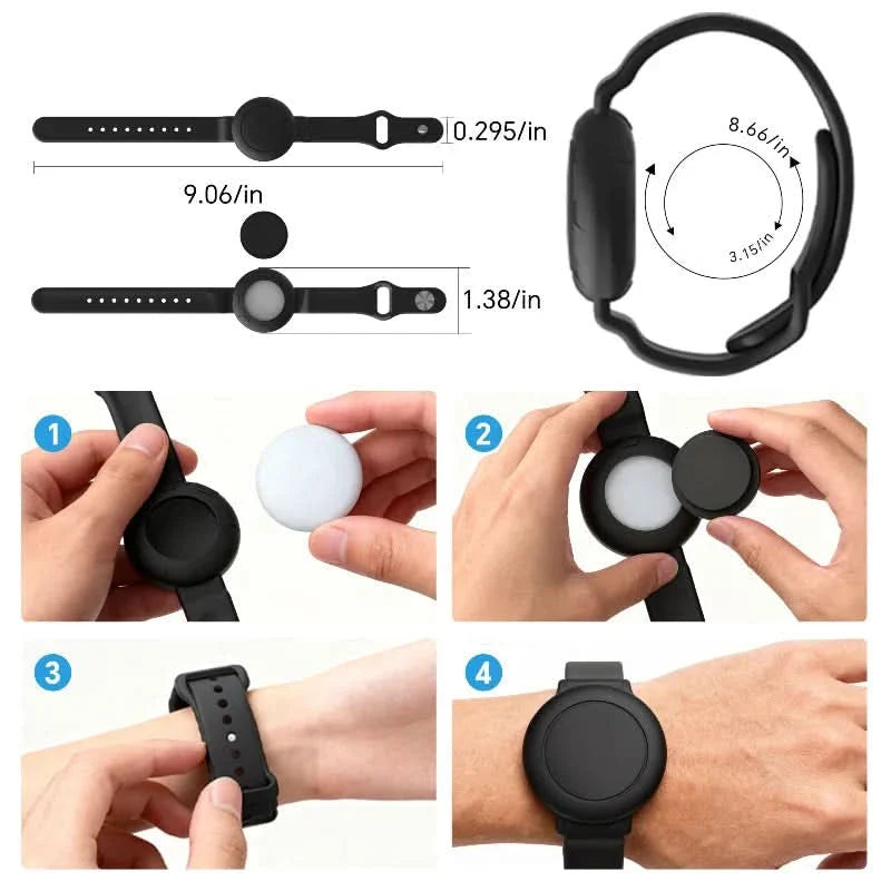 Waterproof Kids Smart Tracker Wristband | Pink, Black, Green & Purple Colors | Real-Time Android Location Tracking