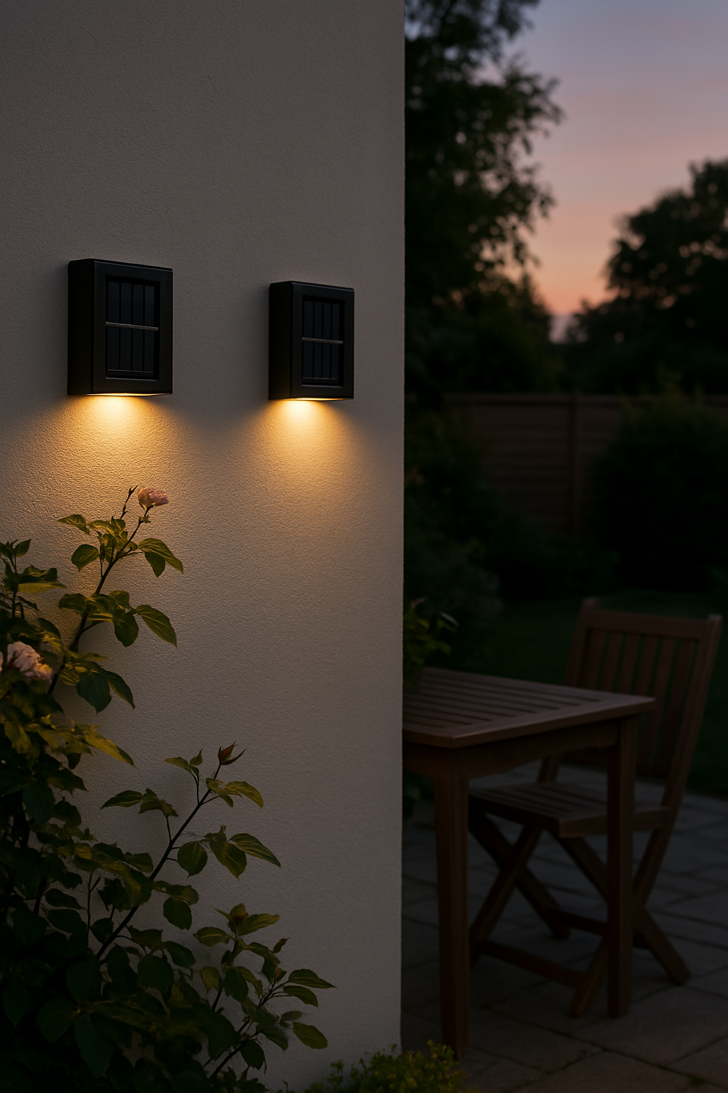 Solar LED Wall Lamp for Outdoor Use – Cordless Solar-Powered Wall Lighting