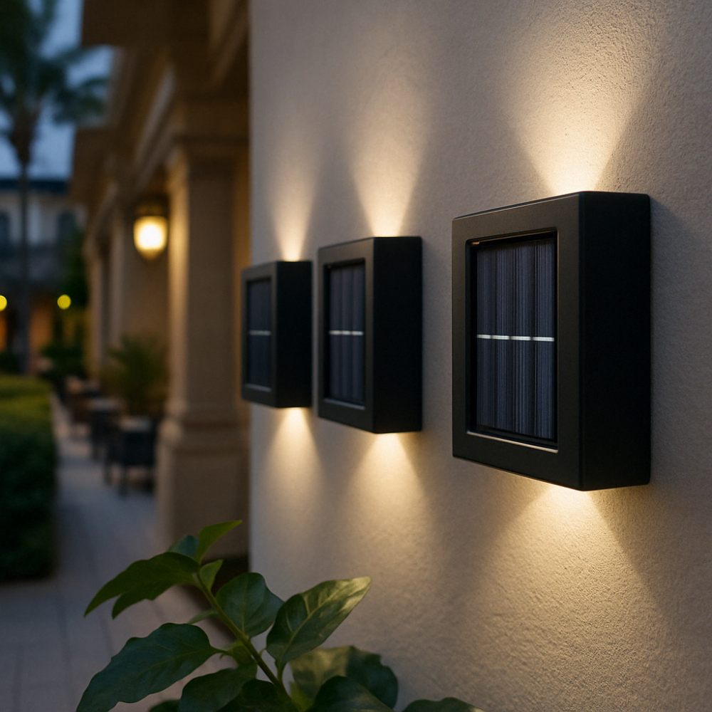 Solar LED Wall Lamp for Outdoor Use – Cordless Solar-Powered Wall Lighting