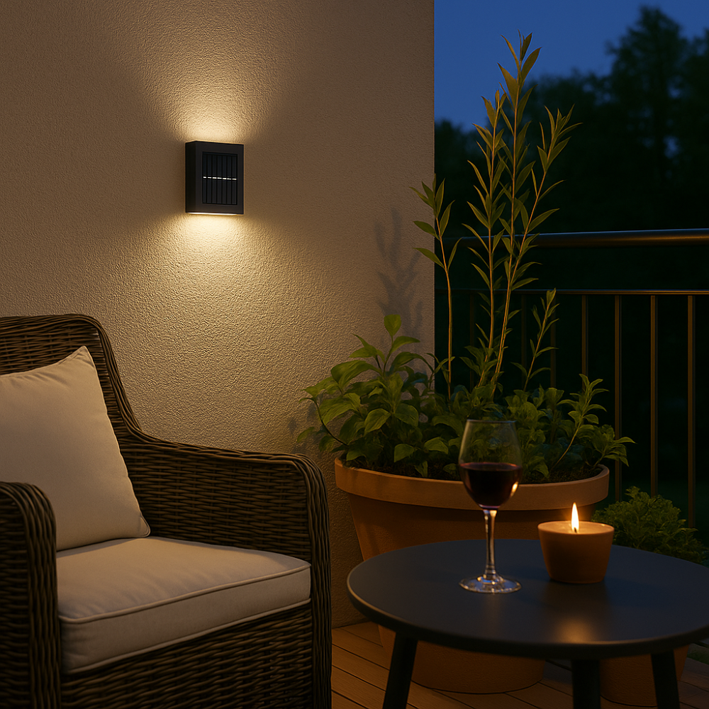 Solar LED Wall Lamp for Outdoor Use – Cordless Solar-Powered Wall Lighting