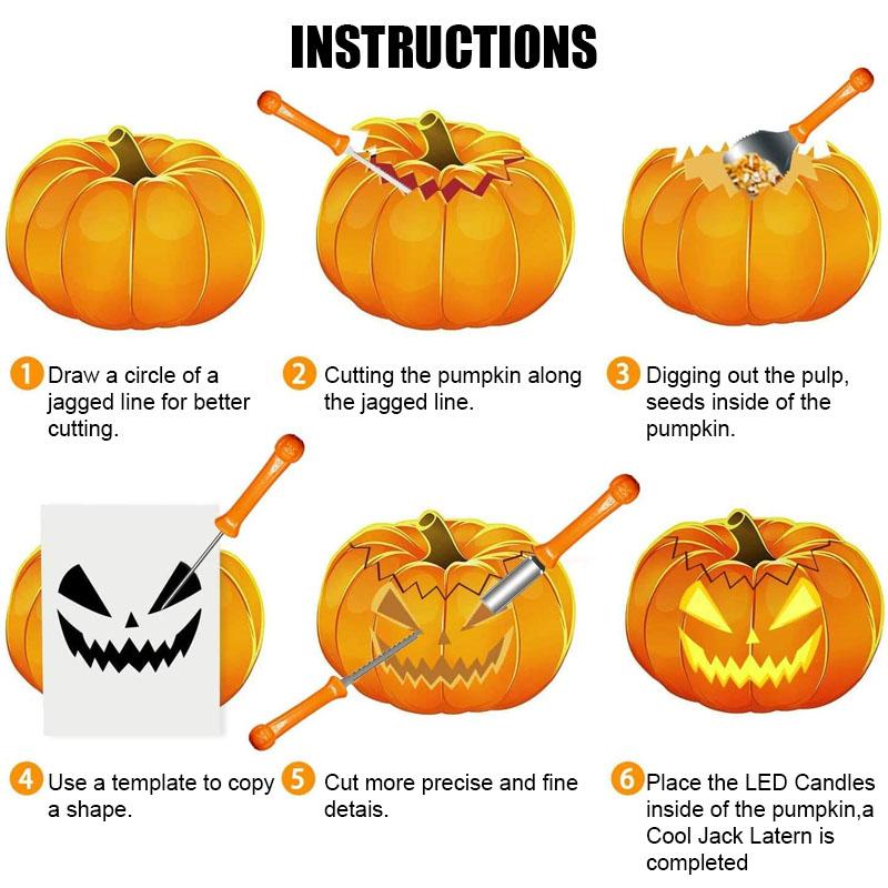 Zippered storage bag holding the pumpkin carving kit