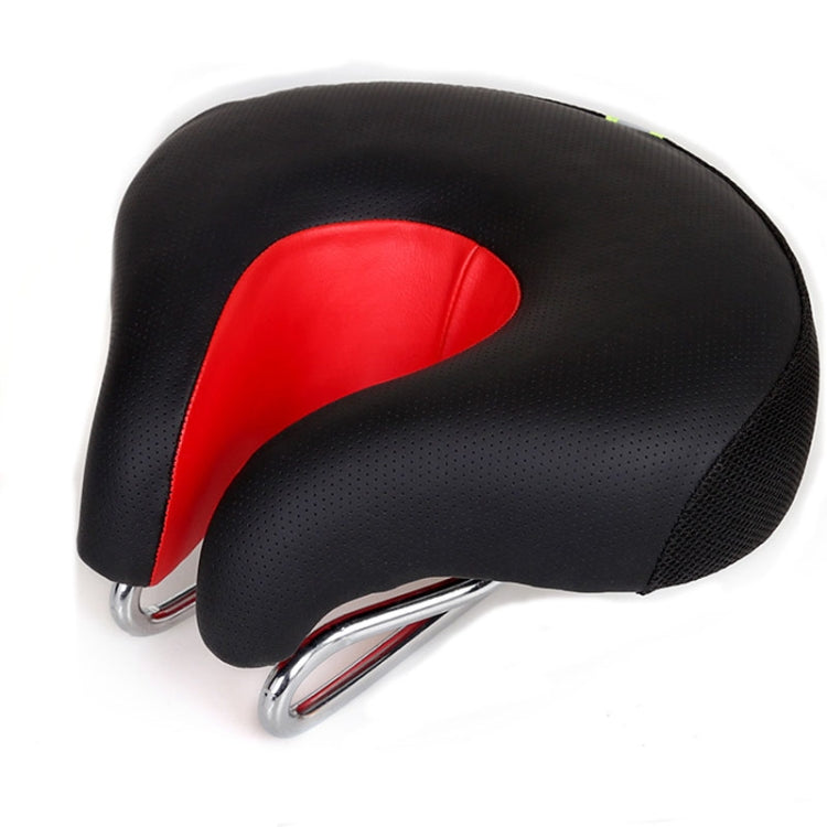 Nose-Free Bicycle Saddle in Red with Extra Thick Padding | Reflective Strip at the Back | Shock-Damping Bike Accessories