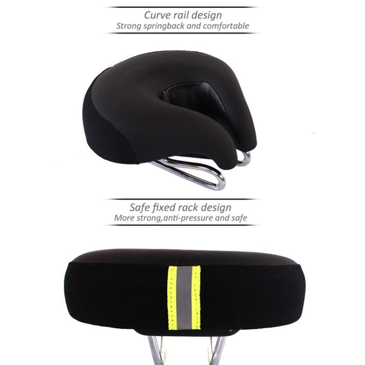 Nose-Free Bicycle Saddle in Red with Extra Thick Padding | Reflective Strip at the Back | Shock-Damping Bike Accessories