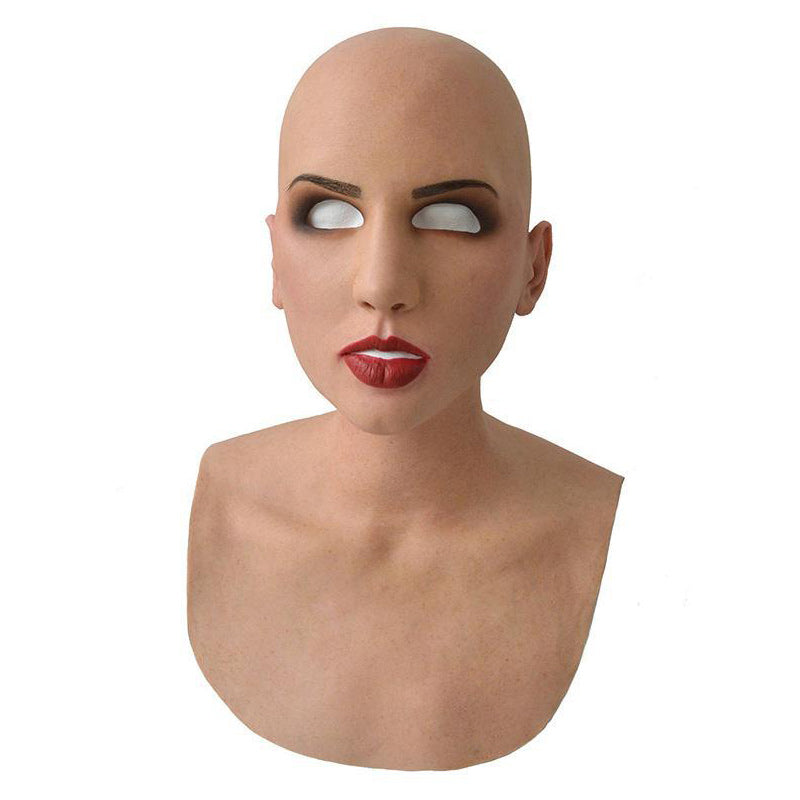 Realistic elderly man full-face latex Halloween mask, style 10
