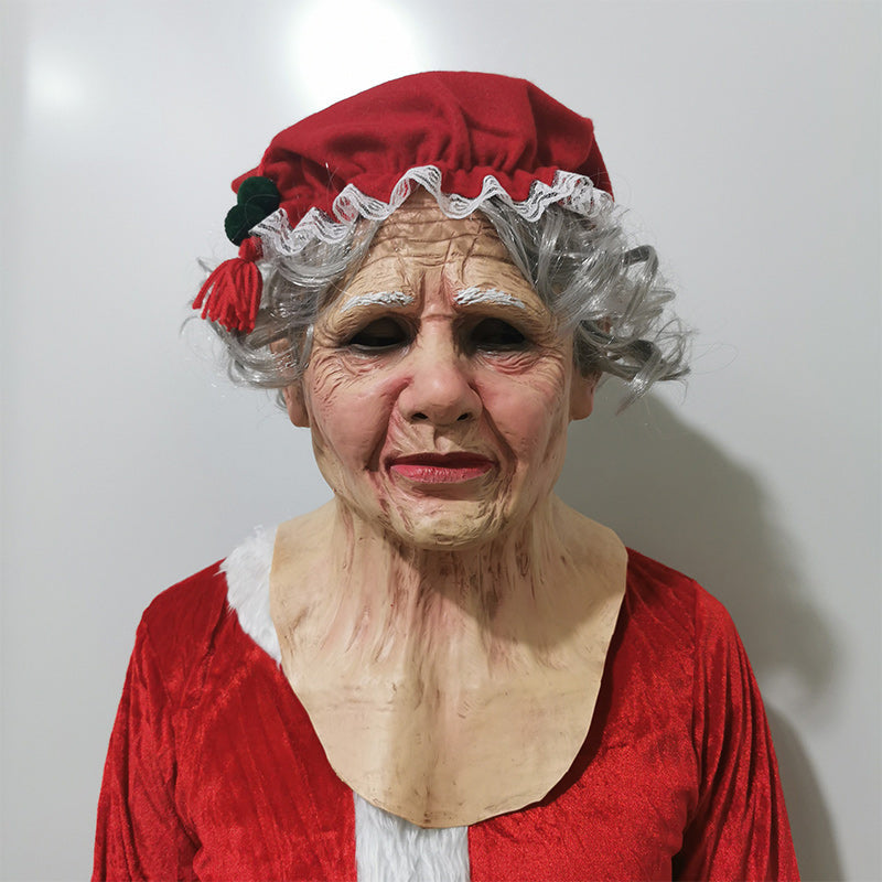 Realistic elderly man full-face latex Halloween mask, style 23