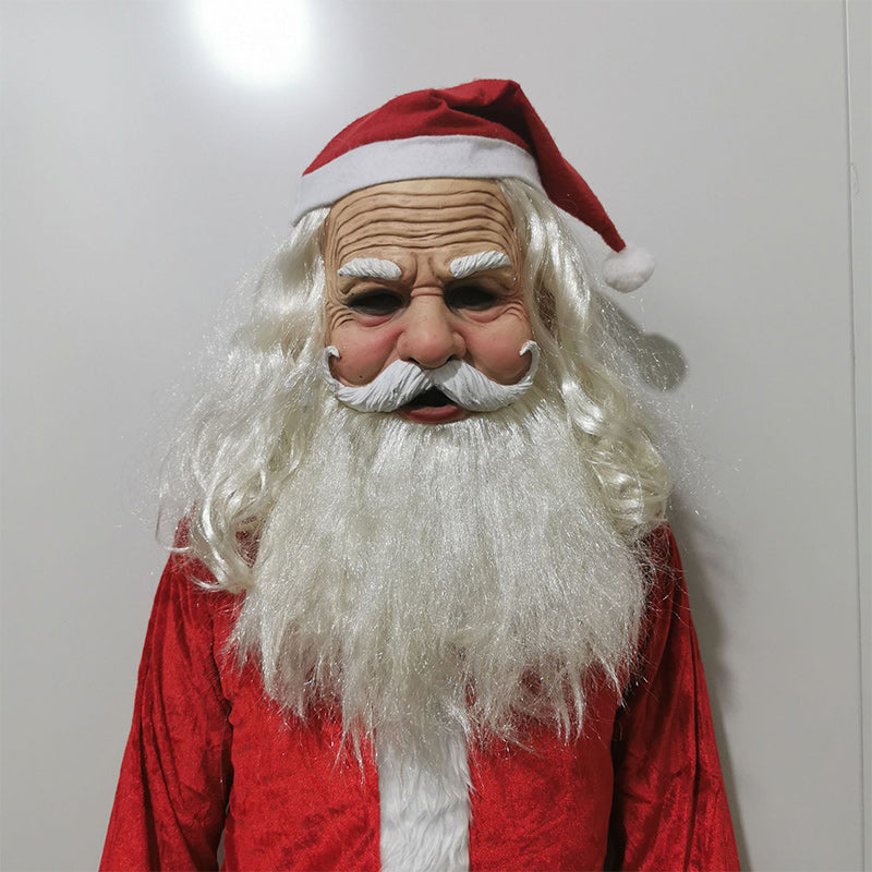 Realistic elderly man full-face latex Halloween mask, style 24