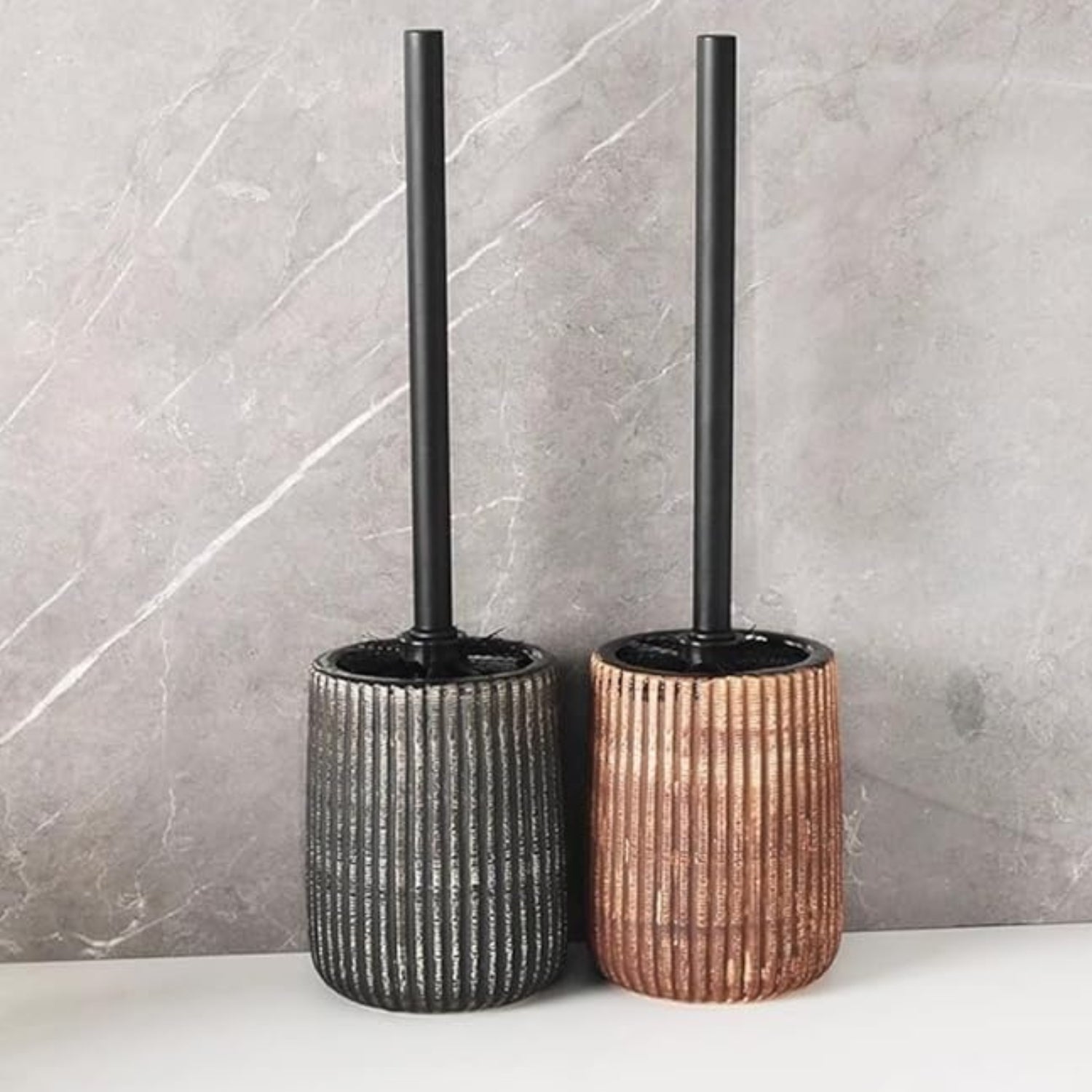Ceramic Toilet Brush Holder Set