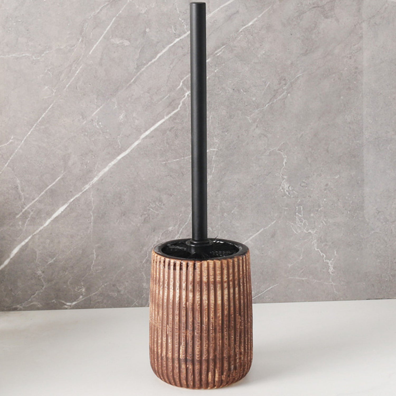 Ceramic Toilet Brush Holder Set