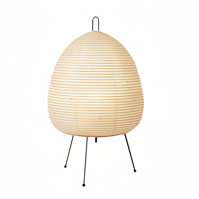 LUMIRICE - Elegant Table Lamp Made of Rice Paper in Japanese Design - White