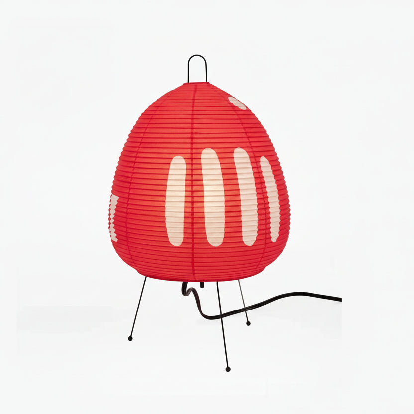 LUMIRICE - Elegant Table Lamp Made of Rice Paper in Japanese Design - Red