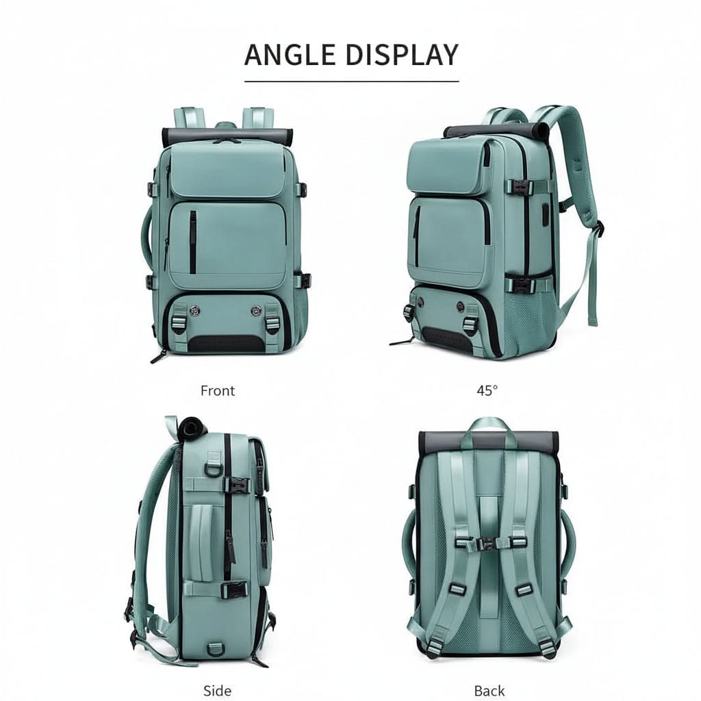 Large Waterproof Travel Backpack with USB Charging Port | 10 Colors | Anti-Theft Pocket for Commuting & Travel