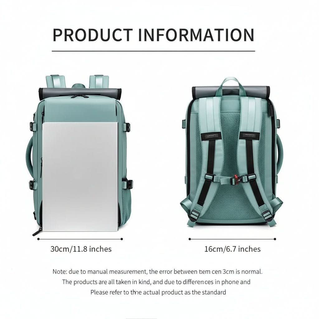Large Waterproof Travel Backpack with USB Charging Port | 10 Colors | Anti-Theft Pocket for Commuting & Travel
