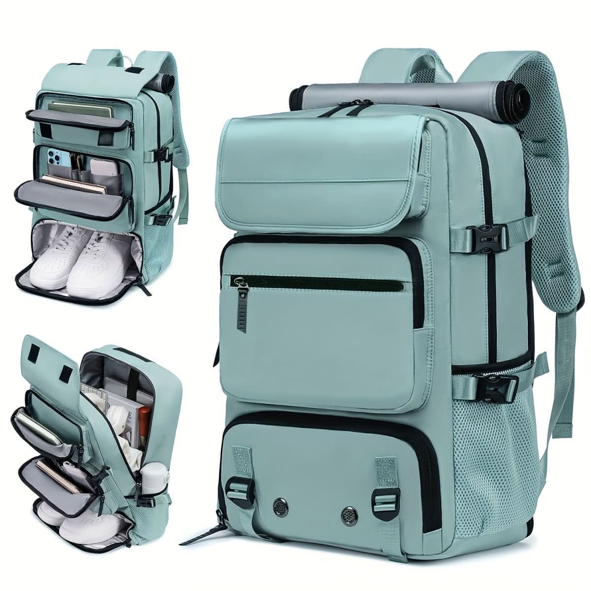 Large Waterproof Travel Backpack with USB Charging Port | 10 Colors | Anti-Theft Pocket for Commuting & Travel