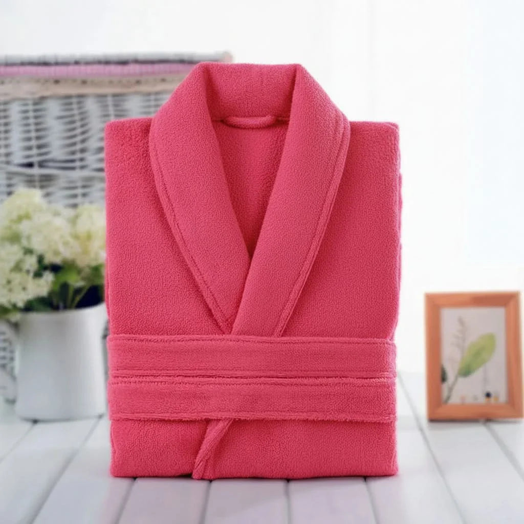 Unisex Terry Cotton Bathrobe 43 In Length | 6 Colors | Soft Cozy Robe for Bath, Spa, Lounging & Everyday Home Comfort