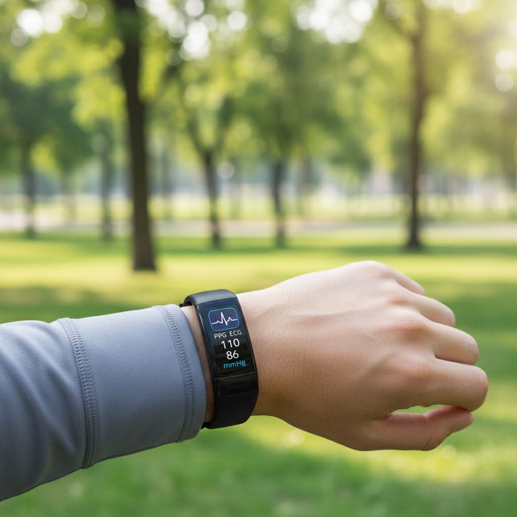 Smart Health Monitor Band with ECG & Heart Rate Tracking | IP67 Waterproof | Black, Blue & Red | 10-Day Standby, iOS & Android
