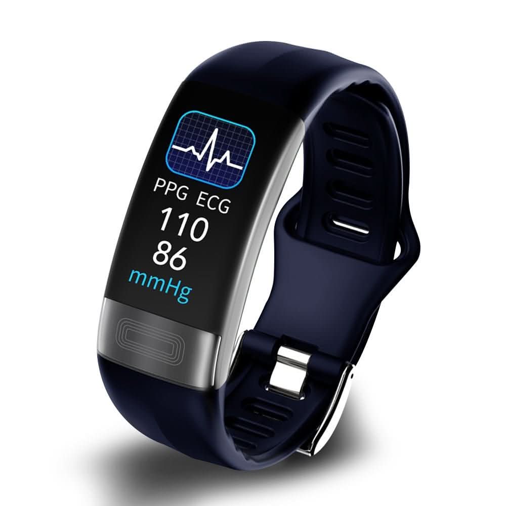 Smart Health Monitor Band with ECG & Heart Rate Tracking | IP67 Waterproof | Black, Blue & Red | 10-Day Standby, iOS & Android
