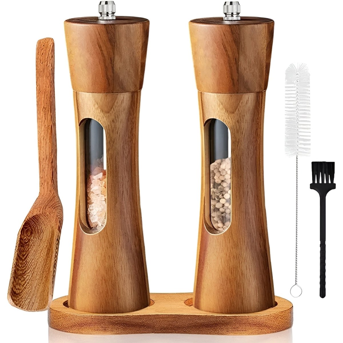 TABLEOAK – Elegant salt and pepper grinders made of wood for precise seasoning