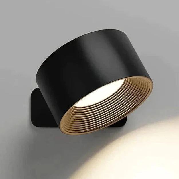 GLOW360 - Wireless, Redatable LED Wall Lamp - Black