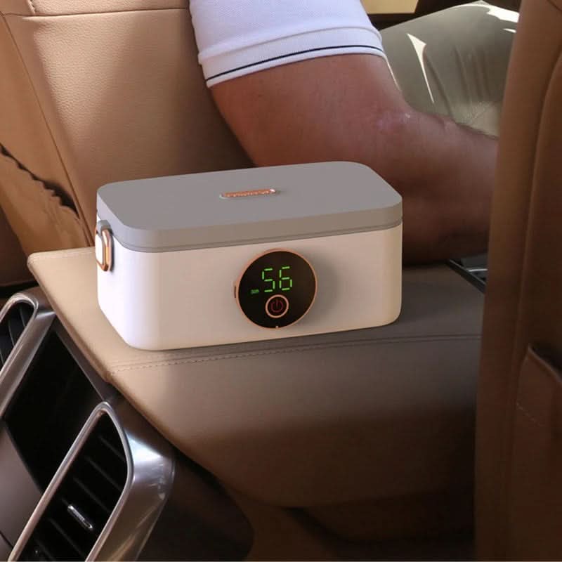 Cordless Heated Lunchbox with 16000mAh Battery | 5 Heat Levels, Stainless Steel Interior | Warm Meals Anywhere