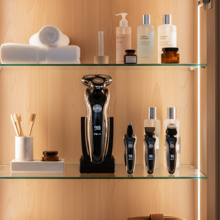 Waterproof Electric Shaver | Basic or Deluxe Kit | Rechargeable Wet & Dry Grooming Razor for Smooth Skin-Friendly Shaves