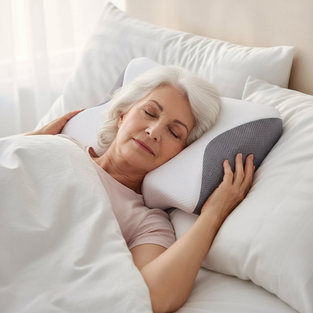 Memory Foam Cervical Neck Pillow | Ergonomic Support | Breathable Washable Cover for Side, Back & Stomach Sleepers