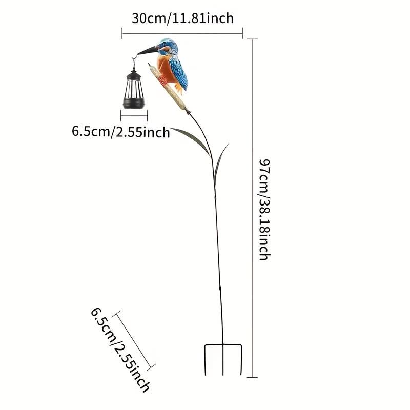 Solar Hummingbird Hanging Lantern | Metal, IP65 Waterproof | Auto Dusk-to-Dawn Solar Light for Gardens, Yards & Patios