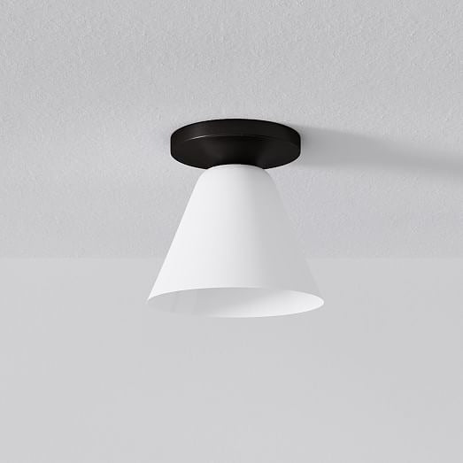 Glass Cone Flush Mount Ceiling Light