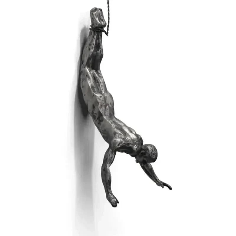 Climbing Man Wall Sculpture Set