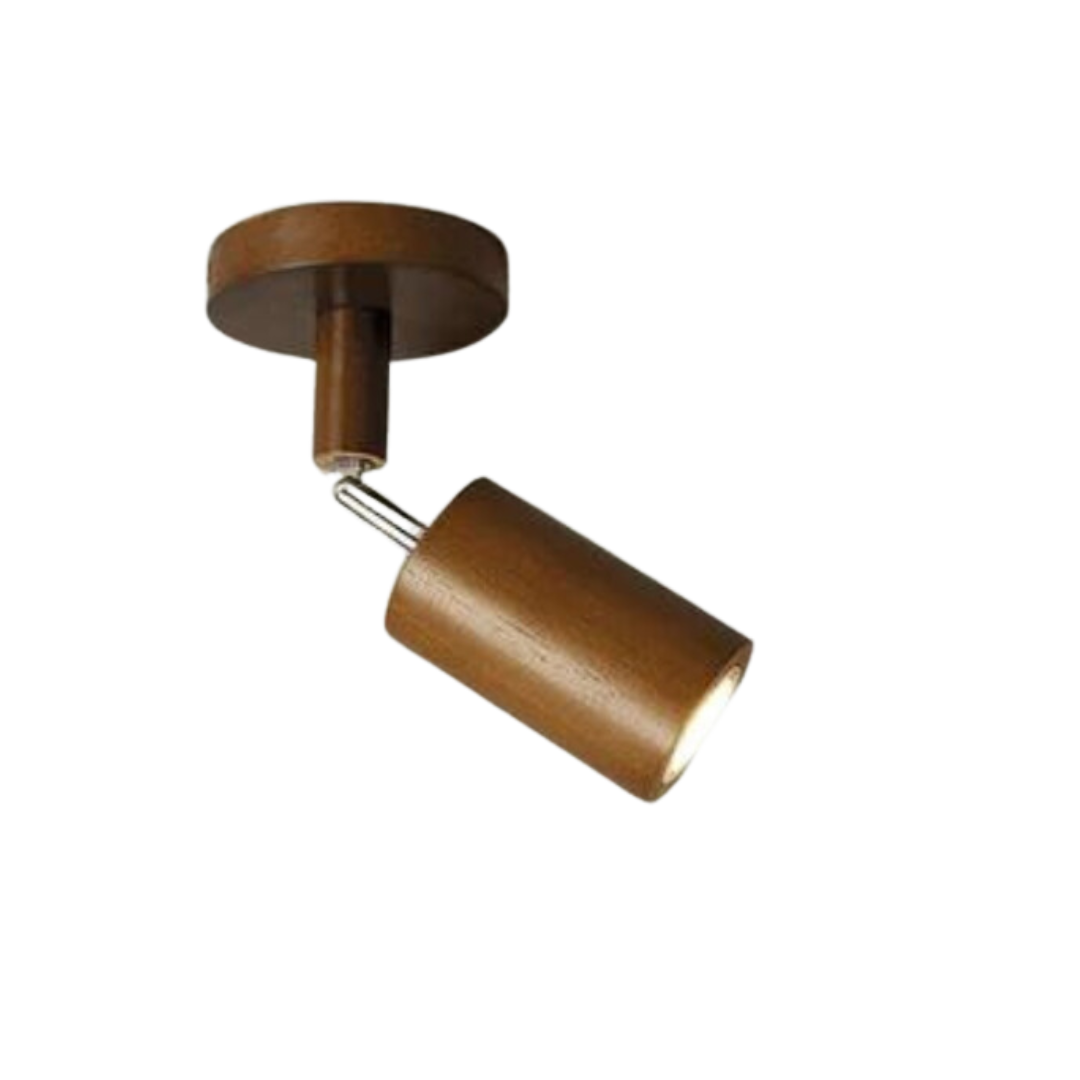 Adjustable Wooden Ceiling Spotlight