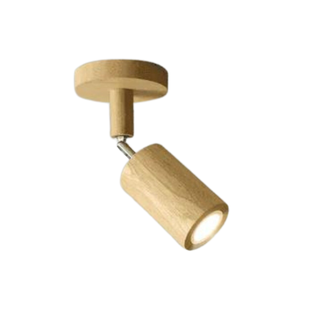 Adjustable Wooden Ceiling Spotlight