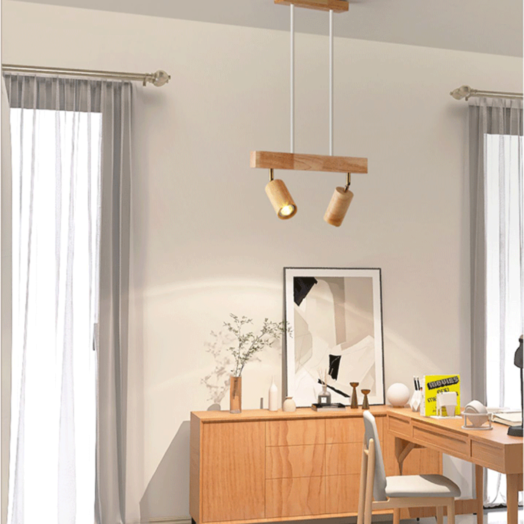 Adjustable Wooden Ceiling Spotlight