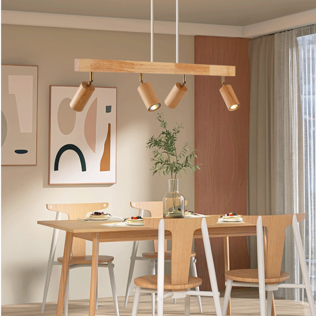 Adjustable Wooden Ceiling Spotlight