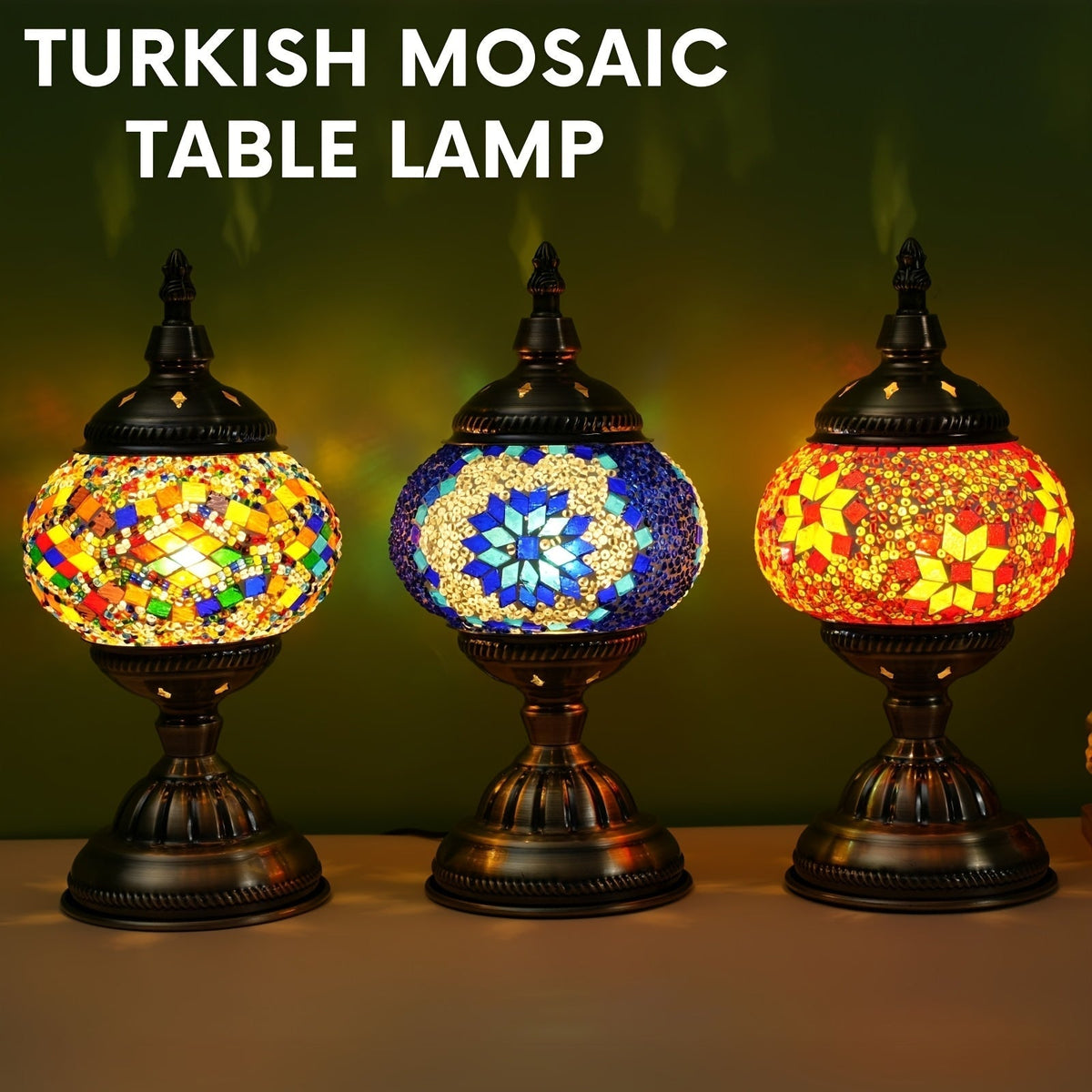 Glass pumpkin night light used as fall table decor
