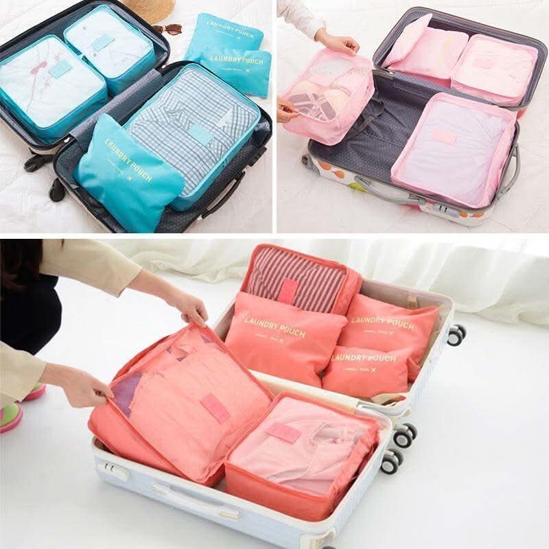 6 Piece Luggage Packing Cubes Set