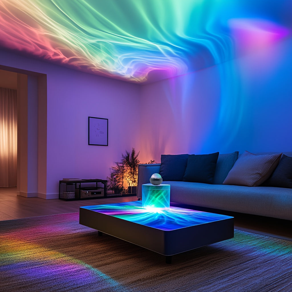 Aurora Projector for a Bedroom Ceiling and Walls | Multicolor Night Light for a Calm Atmosphere or a Party